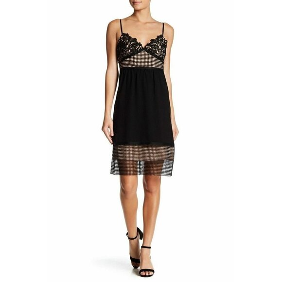 Theory Womens Black Melaena Blush Contrast Crochet Lace Dress Multi sizes $455 - Picture 3 of 12